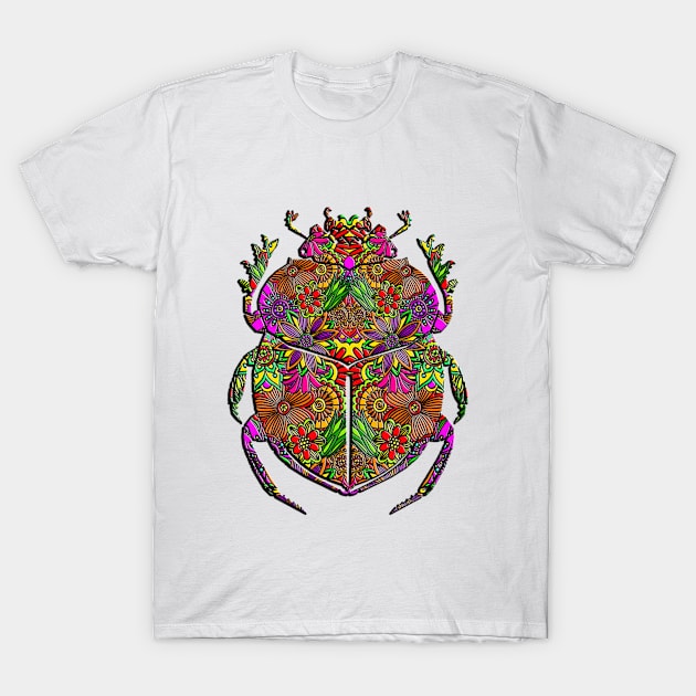 scarabee flowers T-Shirt by KHMISSA ART